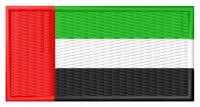 Naszywka flaga Zjednoczonych Emiratów Arabskich haftowana z termofolią 7 cm