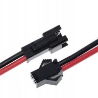 Przewód Złącze taśma LED wtyczka + gniazdo JST SM 2PIN komplet