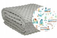 Narzuta Na Łóżko Dwustronna Lub Koc Z Wypełnieniem 70x140 Plusz Minky Wzory