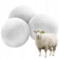 WEŁNIANE KULE DO SUSZARKI KULKI do prania ZMIĘKCZAJĄCE 3 szt