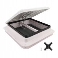 OKNO DACHOWE DO PRZYCZEPY 340*340 MM BIAŁE DASZEK WYWIETRZNIK WŁAZ KAMPER