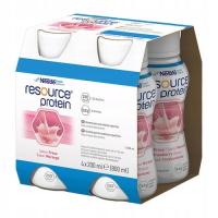 Resource Protein, płyn, smak truskawkowy, 4 x 200 ml