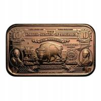 Sztabka $10 US Buffalo Banknote 1 uncja Miedzi