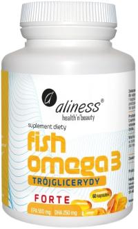 Aliness Fish Omega 3 FORTE Trójglicerydy EPA 500mg DHA 250mg Olej Rybi 60k