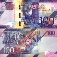 # KENIA - 100 SZYLINGÓW - 2019 - P-53 - UNC