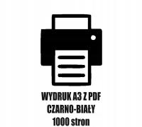 Wydruk z pliku A3 Druk z pliku PDF czarno-biały A3 1000 stron tekst