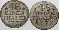 #AJ# Niemcy, Prusy, zestaw monet z lat 1771-1777, 2 szt.