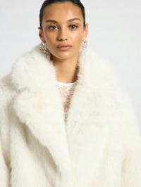 FUTRO DAMSKIE ELEGANCKIE LUKSUSOWE STYLOWE PREMIUM BIAŁE AIIRZ L 40