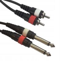 Przewód kabel cinch RCA - jack 6,3 mm accu cable 3 m