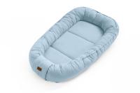 Gniazdko kokon niemowlęcy MUŚLIN błękitny niebieski