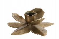 ŚWIECZNIK KWIAT SZCZĘŚCIA ZŁOTY -MOSIĘŻNY