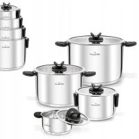 Набор 4X горшок с высокой крышкой складные ручки Starke Pro Secare 8 el