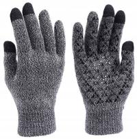 Rękawiczki Rękawice Zimowe Dotykowe Ocieplane Pięciopalczaste Ciepłe Męskie