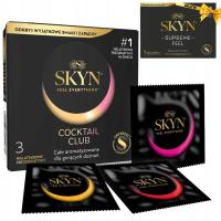 Презервативы Skyn COCKTAIL CLUB 3шт. вкусовые и ароматические смеси без латекса