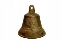 XIX-XX w / MASYWNY (7,8 cm / 218 g) NUMEROWANY (10) DZWONEK Z BRĄZU /2416