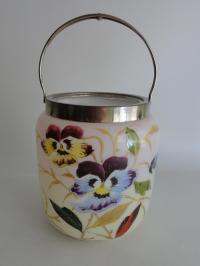 HERBATNICA SECESYJNA (KEKSDOSE) SZKŁO MALOWANE