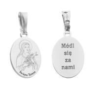 Серебряный медальон Ag 925 Святой Терезы MDC016