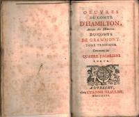 OEUVRES DU COMTE D'HAMILTON QUATRE FACARDINS 1731