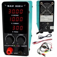 Zasilacz Laboratoryjny WEP 3010D-III 30V 10A z dodatkowe kable przewody