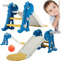 ZJEŻDŻALNIA ŚLIZG DLA DZIECI ŚLIZGAWKA SOLIDNA SKŁADANA KOSZ PIŁKA PREZENT