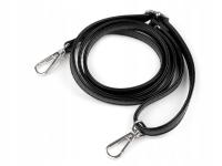 Pasek do torby cienki czarny i srebrny