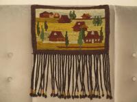 КРАСИВАЯ РУЧНАЯ РАБОТА, НАРОДНАЯ СТЕНА КИЛИМ 100% ШЕРСТЬ, ТОЛСТЫЕ КИСТОЧКИ