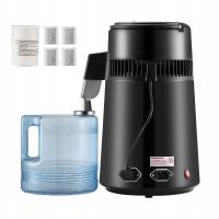 Дистиллятор воды из нержавеющей стали 4 л, Черная одиночная кнопка, 1 л / ч