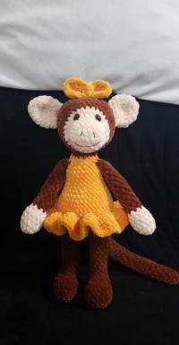 Maskotka przytulanka Małpka ręcznie robiona szydełko Małpa