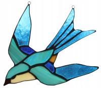 Jaskółka witrażyk Tiffany prezent niebieski ptak