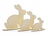 Зайцы зайчики семья кролики 3 шт стоящие пасхальные украшения