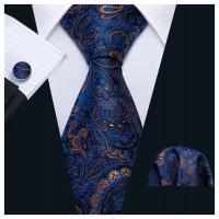 KRAWAT męski KLASYCZNY 8cm ELEGANCKI zestaw ŻAKARDOWY POSZETKA + SPINKI