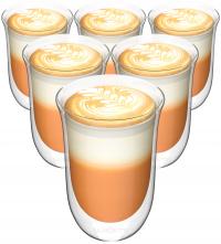 Szklanki termiczne do kawy latte z podwójną ścianką Miowi Tulipan 6x 300 ml