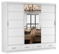 Раздвижной шкаф Флоренция 250 зеркало полки бар белый ящик производитель