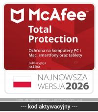 McAfee Total Protection 2026 nie wymaga karty 5 st. / 24 miesiące ESD