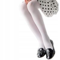 Колготки для девочек Белый Moraj из микрофибры 40den размер 140-146