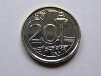 SINGAPUR SINGAPURA 20 CENTS 2016 ROK !!!!!!!! 1153