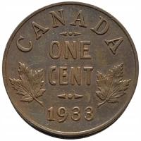 45935. Kanada, 1 cent, 1933r.