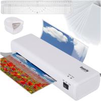 Laminator A4 IZOXIS 4w1 Zestaw Biurowy Trymer Zaokrąglacz + Gratis 60 Folii