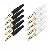 14mm 4Poles Gold Mix 10pcs 3.5mm Stereo Headset Plug 3/4 Poles 3.5 Aud Plug