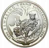 Afryka Południowa. 1 rand 1994, Park zabaw w Południowej Afryce – SREBRO