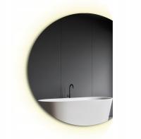 Светодиодное круглое зеркало со скошенным полукругом 90 см