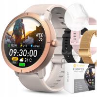 JG Smartwatch женские умные часы JGR76 GPS AMOLED злотый