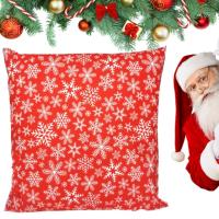 Poszewka na poduszkę 40x40 cm Śnieżynki czerwień