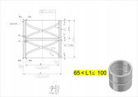 TULEJA STALOWA HARTOWANA 60X80X100 # BIELAK