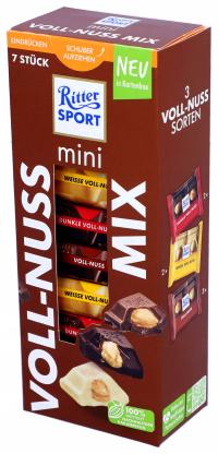 Ritter Sport Voll Nuss Mix 116 г шоколадные орехи смесь 7 штук DE