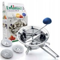 EMANUEL 3 Włoski nierdzewny Przecierak 24cm - do pomidorów warzyw i owoców