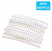 Набор резисторов SMD 0805 1% 660 шт., ZR009586 SMD0805 1%