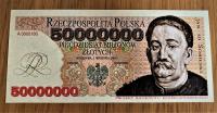 Banknot NIEOIEGOWY 50000000 zł Jan III Sobieski