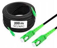 KABEL ŚWIATŁOWÓD SM SC/APC 200m SIMPLEX FTTH OUTDOOR ZEWNĘTRZNY