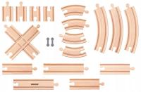 Zestaw torów w pudełku 20el. Proste Zakręty Rozbudowa kolejki Woodyland
